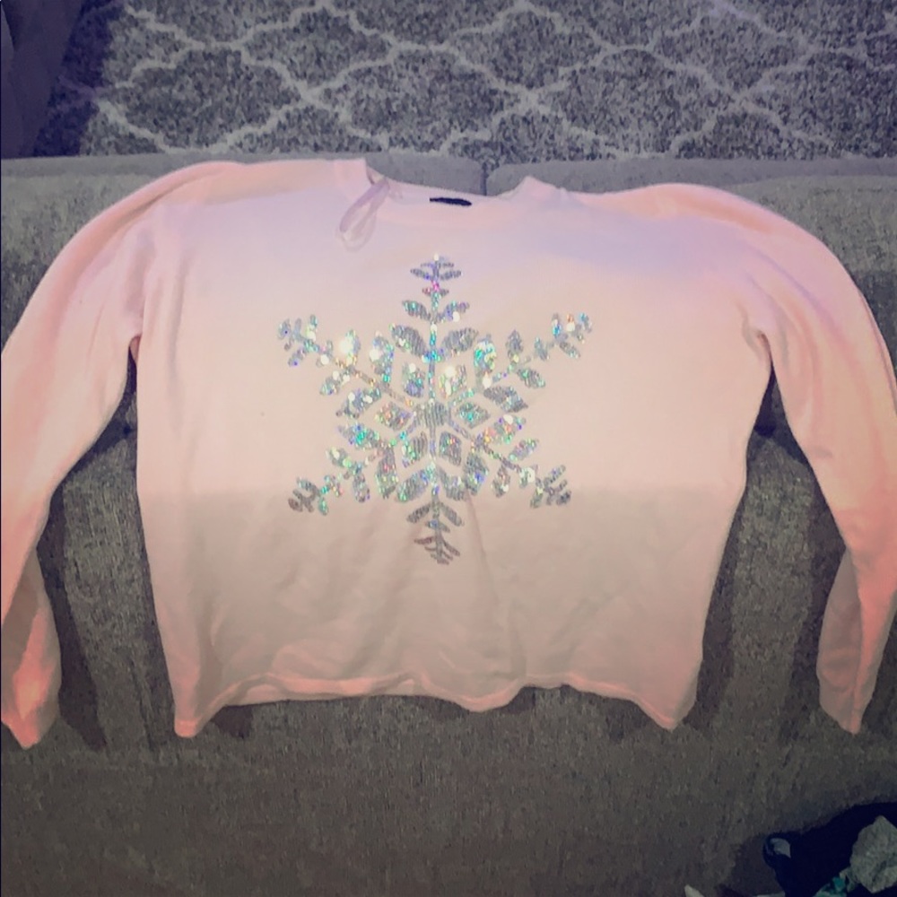 Pink snowflake shirt